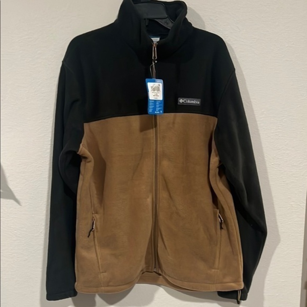 Columbia Black and Brown Fleece Jacket size Large